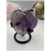Image 3 : 2.2 INCH AMETHYST CRYSTAL HEART { HIGH GRADE )