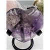 Image 4 : 2.2 INCH AMETHYST CRYSTAL HEART { HIGH GRADE )