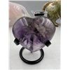 Image 5 : 2.2 INCH AMETHYST CRYSTAL HEART { HIGH GRADE )