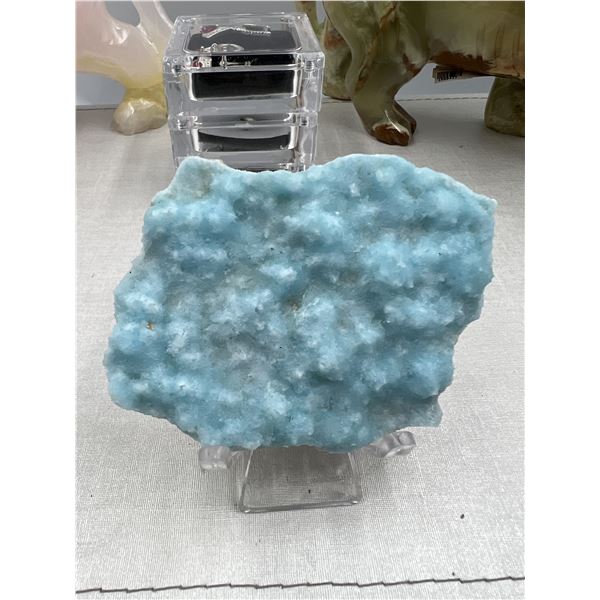 3.5 INCH BLUE ARAGONITE SPECIMEN