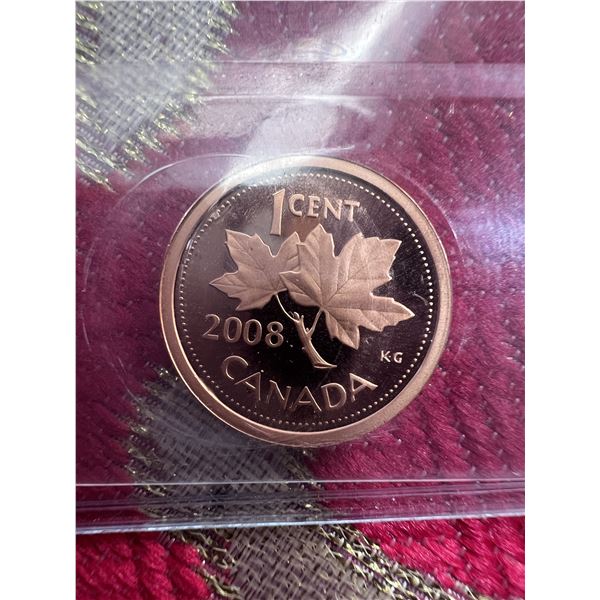 2008L 1 CENT PF-69 RARE RED ,  NON MAGNETIC ,  UHC