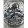Image 2 : NEW 2024 1 oz AUSTRALIA DRAGON REVERSE PROOF  $1 SILVER COIN 1952-2022 UNC