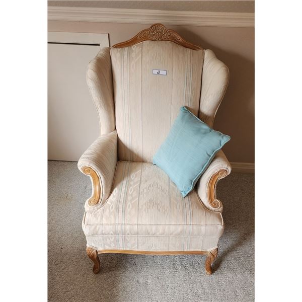 House of Braemore Wing Back Chair & Pillows