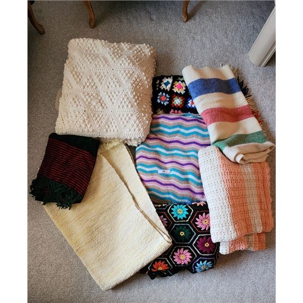 Assorted Blankets & Carpet
