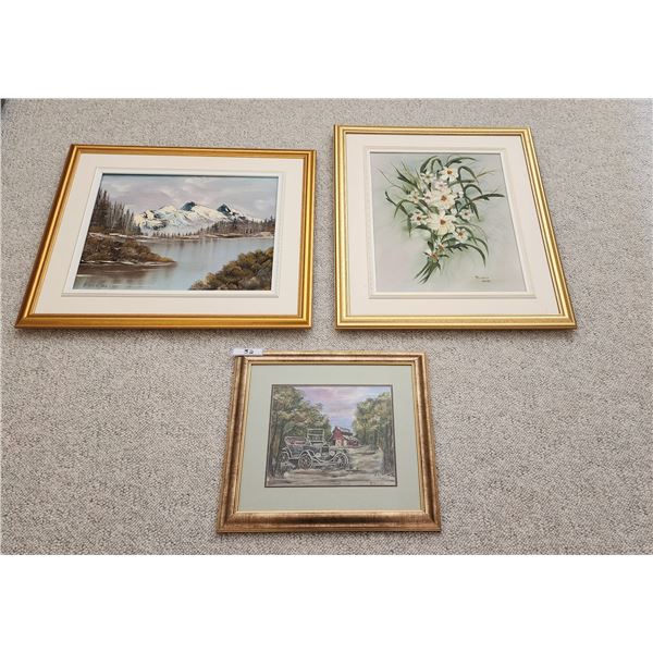 3 Oil Paintings by Rickey