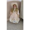 Image 2 : Vintage Porcelain Doll Rosemarie on Stand - Florence Maranuk Collection