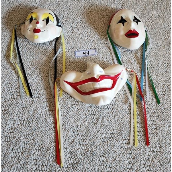 RARE Cast of Thousands Claudia Cohon San Fransisco Ceramic Wall Masks