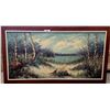 Image 1 : Landscape & Pheasant Oil Painting on Canvas