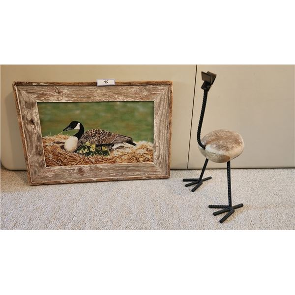 Black Rod Iron & Stone Goose & Canada Goose with goslings