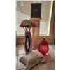 Image 1 : Pink Decorative Roman Pillar, Vase with Flowers, Glass Container, Pillow, Photo Frame