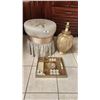 Image 1 : Embroidered Stool, Lamp, Stunning Collection of Elegant Candles