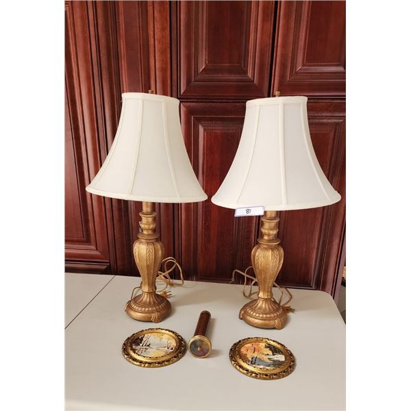 Lamps, Kaleidoscope, 2 paintings by Kay Rathlodge