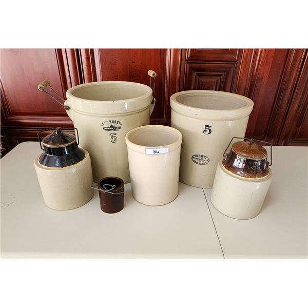 Medalta & Sunburst Stoneware Jugs/Containers