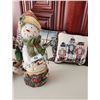 Image 3 : 3 Holiday Christmas Pillows, Sleigh, Country Snowman 18" Tall