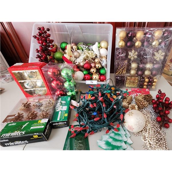 Christmas Ornament Bundle with Mini Lights & Decorations