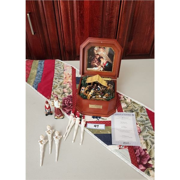Collectible Tree Ornaments & "The Nativity Heirloom Music Box"