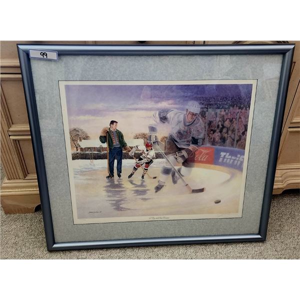"A Boy and His Dream" Wayne Gretzky Framed Print by James Lumbers 3406/9999