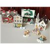 Image 1 : Ceramic Village & 3 Goebel Ornaments