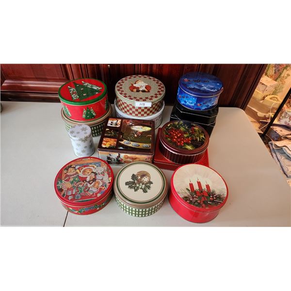 Collection of Christmas Tins (14 Pieces)