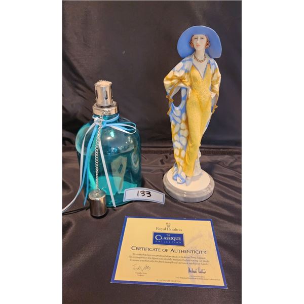 Royal Doulton Isabel (includes Certificate of Authenticity), Druline Glass Oil Lamp