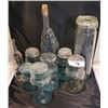 Image 1 : Collectible Antique Mason Jars, Aqua Blue Annelad Glas