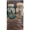 Image 3 : Collectible Antique Mason Jars, Aqua Blue Annelad Glas