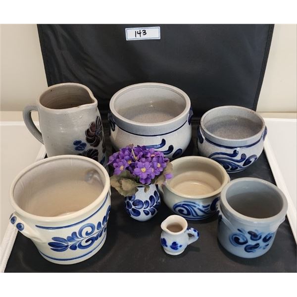 Vintage Old Stoneware Pottery Set