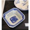 Image 3 : Vintage Japanese Porcelain Plate/Bowl, Royal Stafford "Tulipa Blue Trim" Bowls, Lattice Bowl Planter