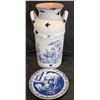 Image 1 : Vintage Delft Blue Plate produced by Boch Freres La Louviere in Belguim 1890-1930, Vintage Cream Jug