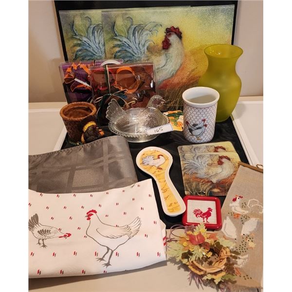 Hen Decor, Glass Cutting Boards, Placemats, Cookie Cutters, Indiana Clear Glass Hen