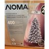 Image 1 : Noma Indoor Lighted Snow Covered Christmas Tree - 7 ft Tall/50" Diameter - Includes Metal Stand