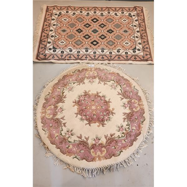 Handwoven Carpets from India - 2 Rectangular (68"x47") - 1 Round (4 ft in Circumference)