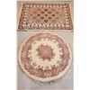 Image 1 : Handwoven Carpets from India - 2 Rectangular (68"x47") - 1 Round (4 ft in Circumference)