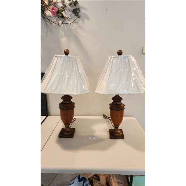 2 Vintage Table Lamps - 30" Height