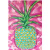 Image 3 : Acrylic Paint on Canvas Tropical Pineapple - Height 48" x 36" Wide