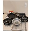 Image 1 : Large Lot of Vintage Bakers Cake Pans...