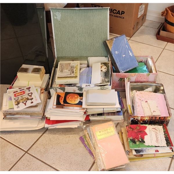 Stationary Lot with Handmade Cards & Art