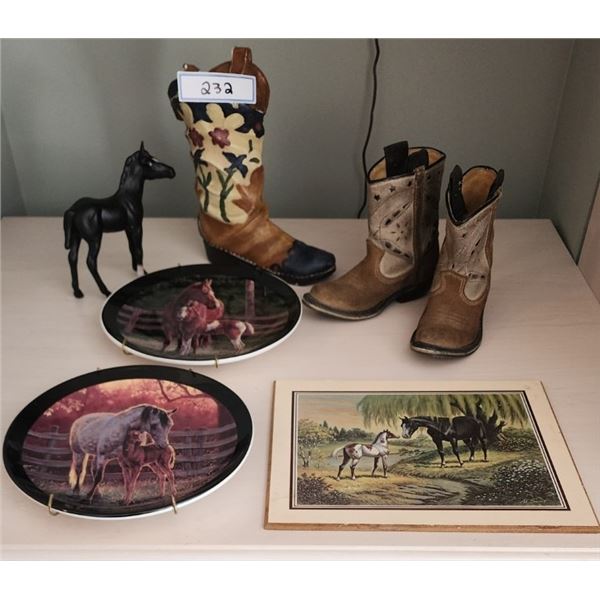 Carson Plates, Black Beauty Beswick , Black Beauty Foal, Mare & Foal,  Deco Boot, Childrens Boots