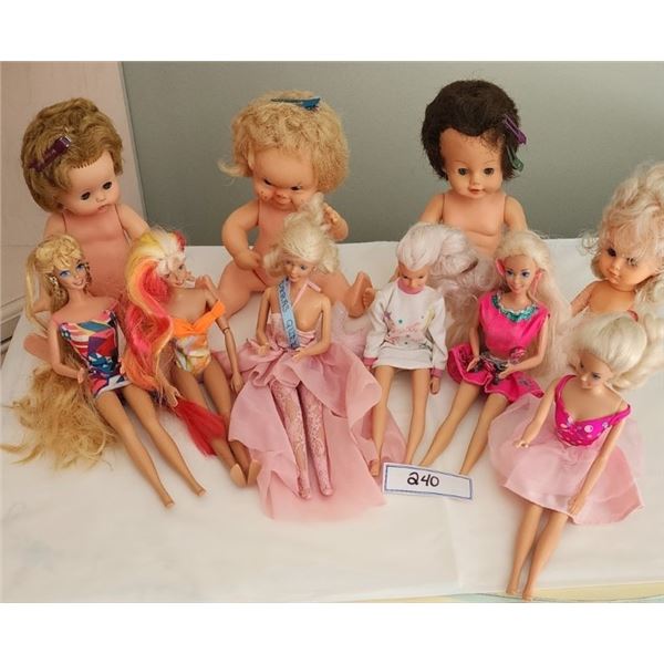 Assorted Vintage Barbies & Dolls