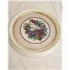 Image 5 : Framed Petit Point Embroidery Floral Bouquet, 2 Cross Stitch Pillow Cases, Textile Pillow Case