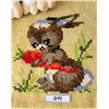 Image 3 : Handmade Needlepoint/Cross Stitch Pillow Cases, Stuffed Bear, Stuffed Lamb-see description