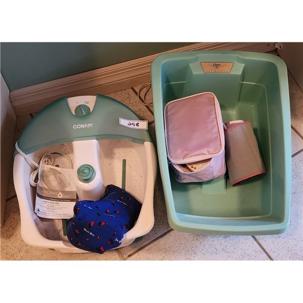 Conair Foot Bath, Magic Bag, Oster Hydro Lax Foot Massager, Life Source Blood Pressure Monitor