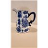 Image 2 : RARE Cracker Barrel Pitcher, Vintage Porcelain Vase, China Blue Fine Porcelain Vase