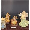 Image 1 : Tall Betty Singer Angels Among Us Musical Wind up, Nativity Figurine, Angel Candle, Guardian Angel