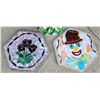 Image 2 : Vintage Floral Trash Can (23"Tall), Mosaic Hexagonal Pansy & Clown Stepping Stones (16.5"x16.5")