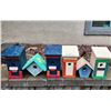 Image 2 : Selection of Wooden Birdhouses (4 are 12"Tall - 2 are 6" Tall)