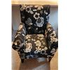 Image 1 : Black Floral Chair (Like New)