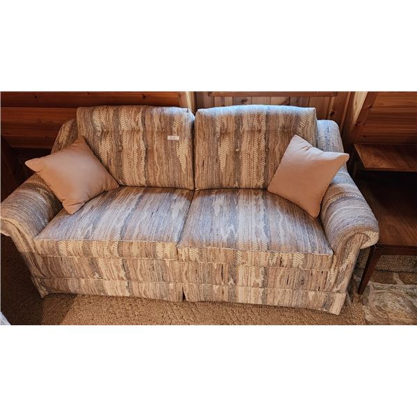 Mid Century Tweed Sofa Bed (Sofa 74"x36") Bed (69"x52") - Good Condition - Matching Sofa Lot 317