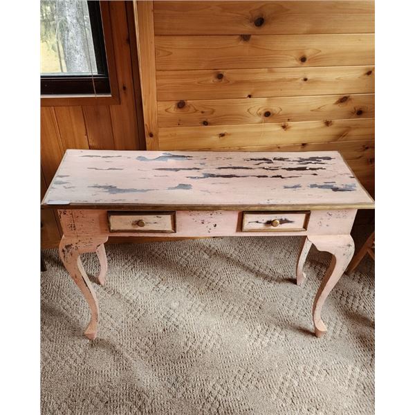 Country Style Antique Console Table - 47.5" Width x 19.5" Deep x 29" Tall