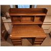 Image 2 : 6 Drawer Desk with Book Shelf - 47.5 x 24" Depth, 29" Height (Desk)